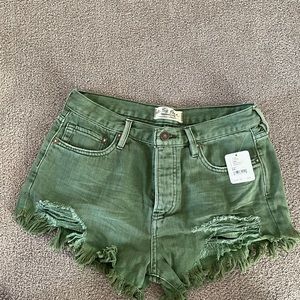 Free people green shorts size 26